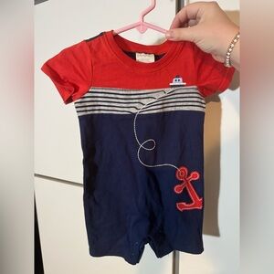 FIRST IMPRESSIONS nautical bodysuit; baby boy gifts